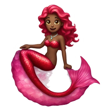 Mermaid made of rubies sticker