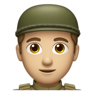 A white Palestinian soldier with brown hair  sticker