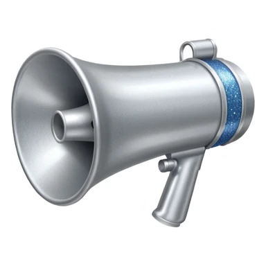 megaphone with sparkles sticker