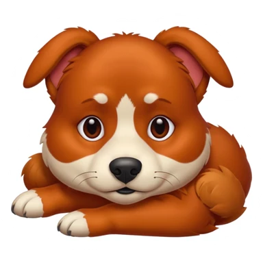 Red Dog laying down sticker