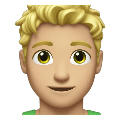 Muscular boy, shirt off, blond hair ,green eyes sticker