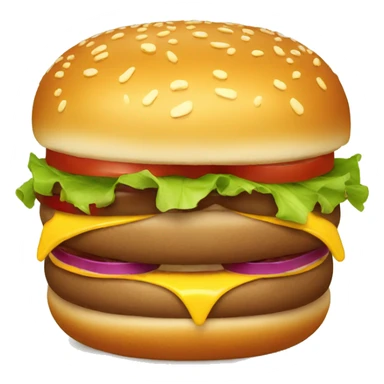 cute hambuger with eyes and mouth sticker