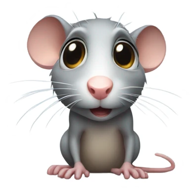 Rat with big eyes begging while looking up with a sad face sticker