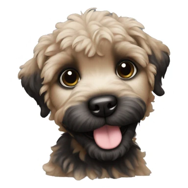 black che-poo puppy sticker