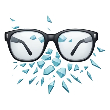 Glasses snapped in half sticker