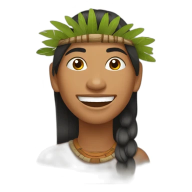 indigena de la amazonia ecuatoruiana sonriendo sticker
