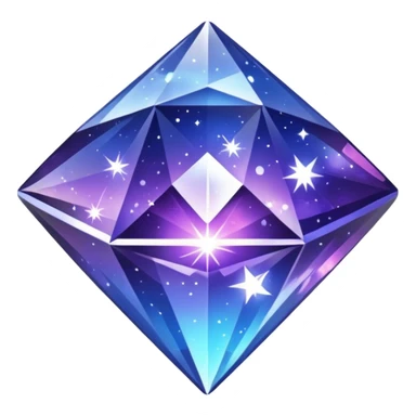 Galaxy within a diamond sticker