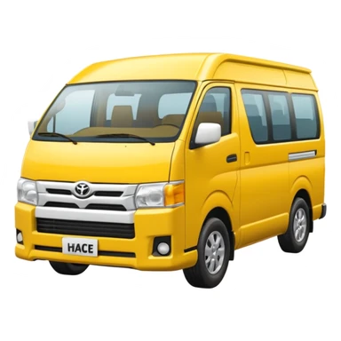 3D emoji of a Peruvian urban toyota hiace sticker