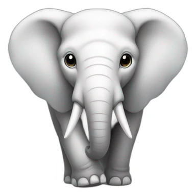 White elephant with black tusks sticker