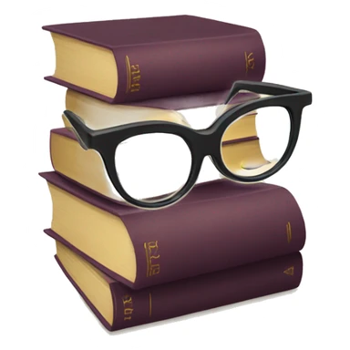 beautiful book with glasses next to it sticker