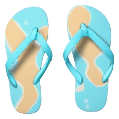 pastel blue Flip flops  sticker