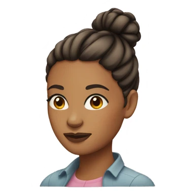 woman with a bun hairstyle sticker