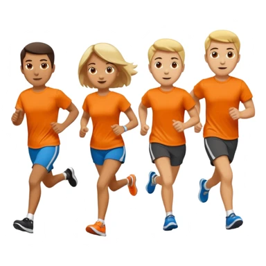 charity run with orange tshirt sticker