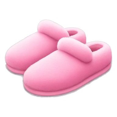Pink fluffy slippers  sticker