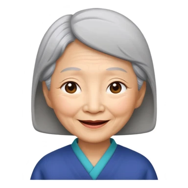 asian grandmother recent more simple sticker