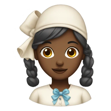 Black girl wearing a bonnet  sticker