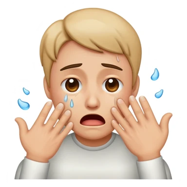 throwing up, sobbing emoji sticker