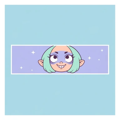 pastel horror banner, cute, expressive, minimal, variation 1 sticker