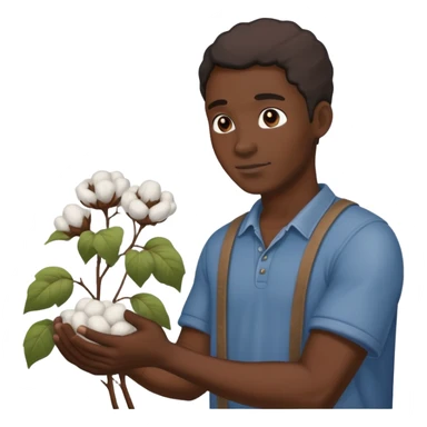 Black man picking cotton sticker