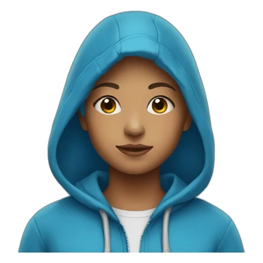 Girl in blue hoodie sticker