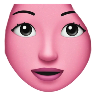 Word “Blocked” in pink with glitter sticker