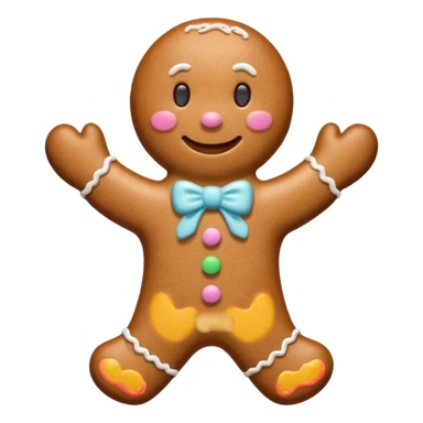 Gingerbread man pastel sticker