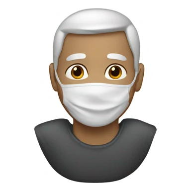 A dad with white mask sticker