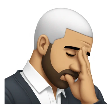 drake facepalming sticker
