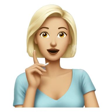 pretty woman smoking sticker