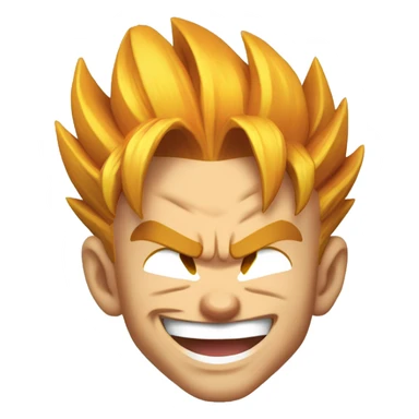 Gogeta from dragonball laughing sticker