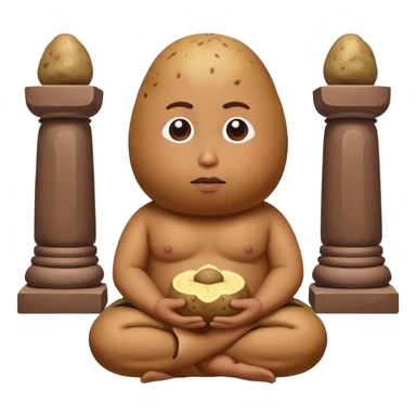 meditater potato temple sticker