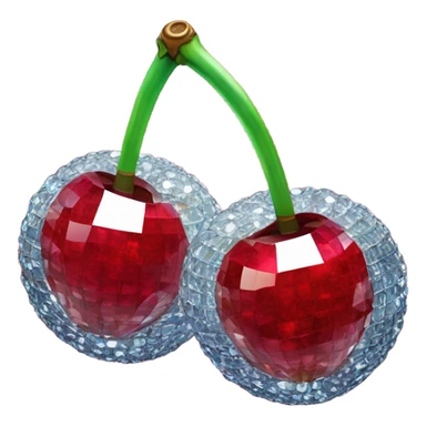 2 Disco ball cherries connected sticker