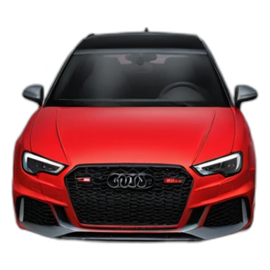 Audi rs3 black facelift showroom photo sticker