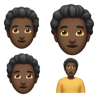 Black man with taper hair sticker