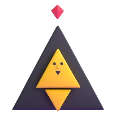 character with triangle head sticker
