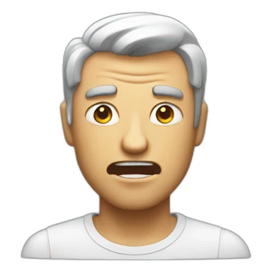 Man pissed Off but a bit happy sticker