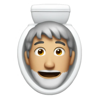 Crazy man looking out of toilet sticker