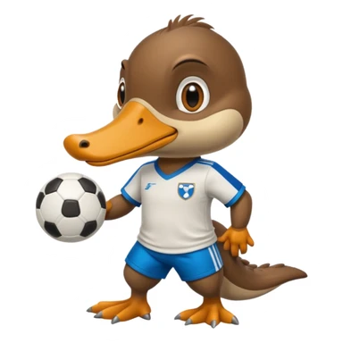 un ornythorinque gardien de foot sticker