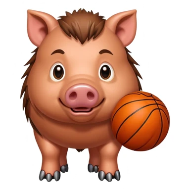 hog and basketball  sticker