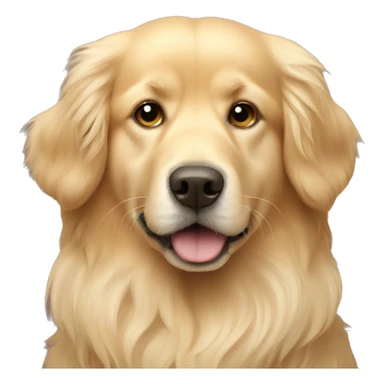 Fluffy golden retriver sticker
