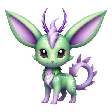 Shiny Exotic Cute Adorable Majestic Ethereal Sparkly Flygon-Espeon-Leafeon-Shaymin-Hybrid-Creature with pattern-markings sticker