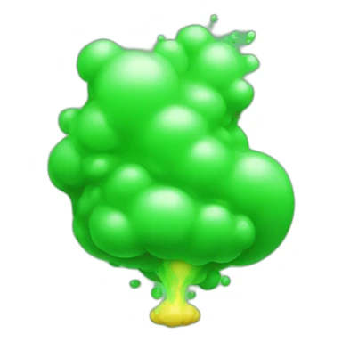fart gas green sticker