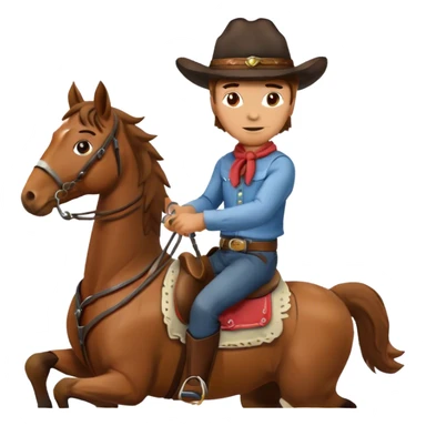 a cowboy riding a horse  sticker