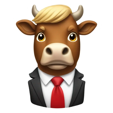 Trump riding a cow sticker