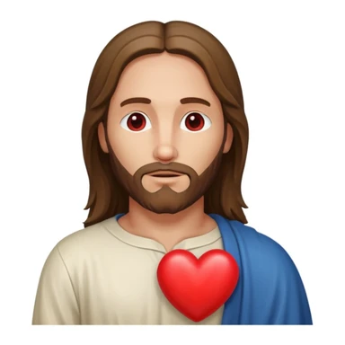 Jesus Cristo com um coração vermelho no peito  sticker