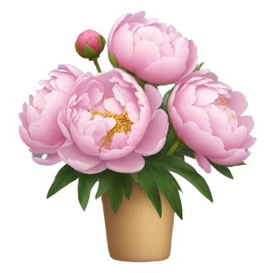 Peonies bouquet sticker
