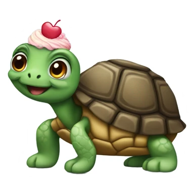 Turtle with cupcake as she’ll sticker