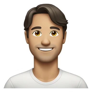 smiling brunette male portrait sticker