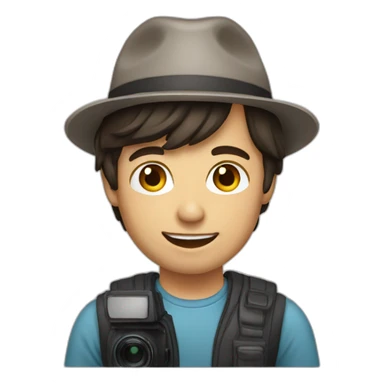 Male Photographer brunette sticker