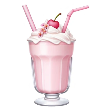 Cute Pastel pink Cherry Blossom Sakura Milkshake sticker